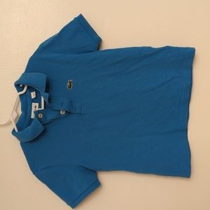 Lacoste boys size 8 bright blue shirt